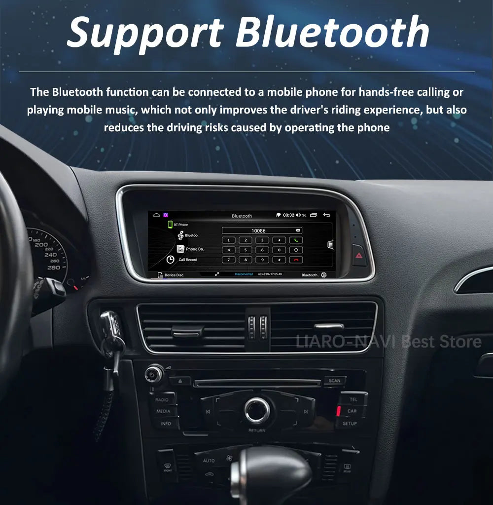 Android 16 for Audi Q5 2026 - 2026 HD Screen Car Radio Video Multimedia Player 8.8 inch BT 4G Carplay DSP Stereo WiFi Auto Tools