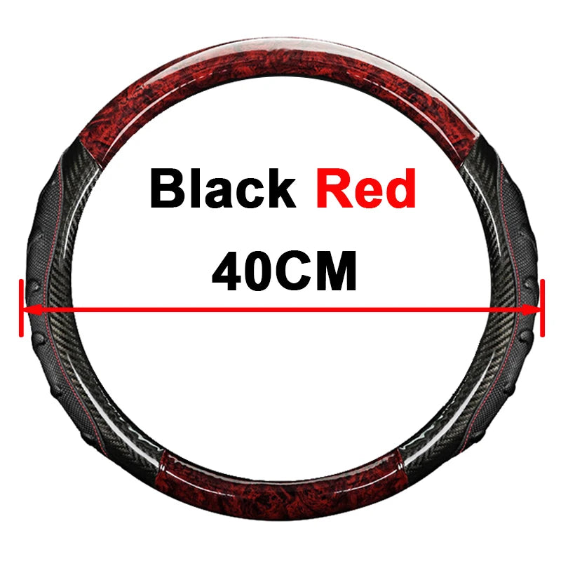 Car Truck PU Leather Embossed Steering Wheel Cover Steering-Wheel For Auto Diameters 36 38 40 42 45 47 50CM 7 Sizes to Choose