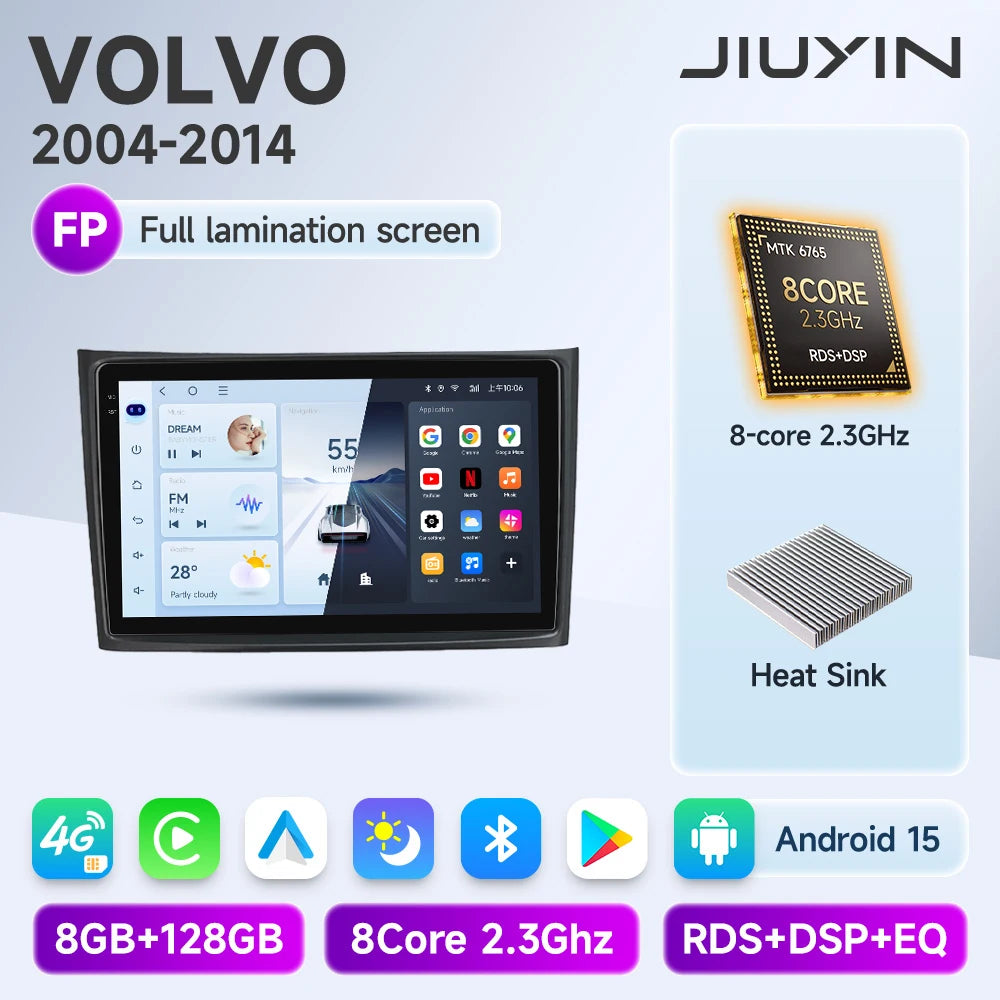 Android Car Stereo for Volvo XC90 (2004–2014) — Octa-Core, GPS Navigation, WiFi, Rear-Camera Ready