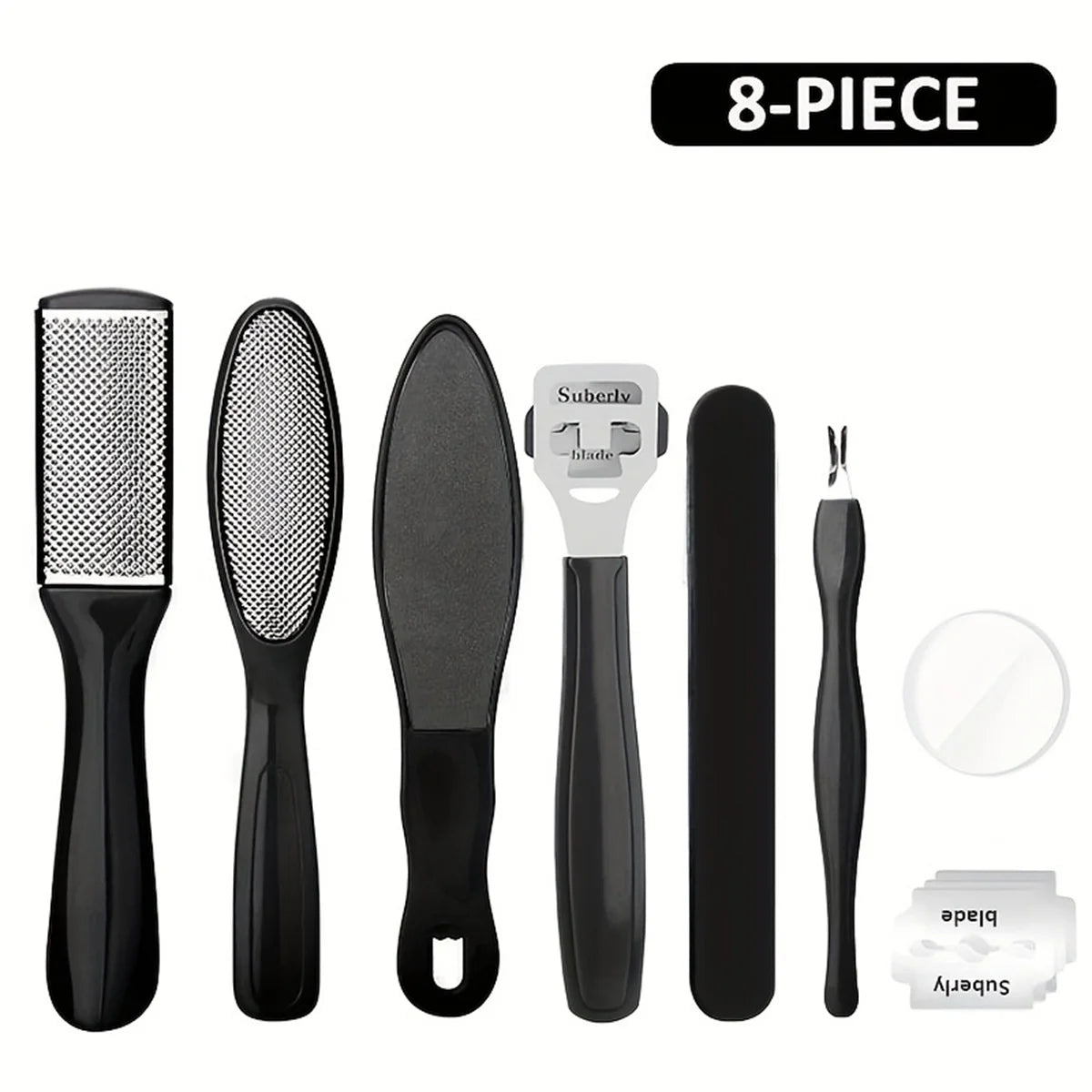 10/8pcs Pedicure Set In A Box, Including Foot File, Foot Scraper Pedicure Tool Set Stainless Steel Double-sided Foot Care