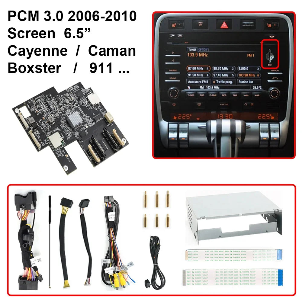 Screen Update wireless CarPlay AndroidAuto Retrofit Kit for Porsche 911 Cayenne 718 Panamera Macan with PCM 3.0 3.1 4.0 System