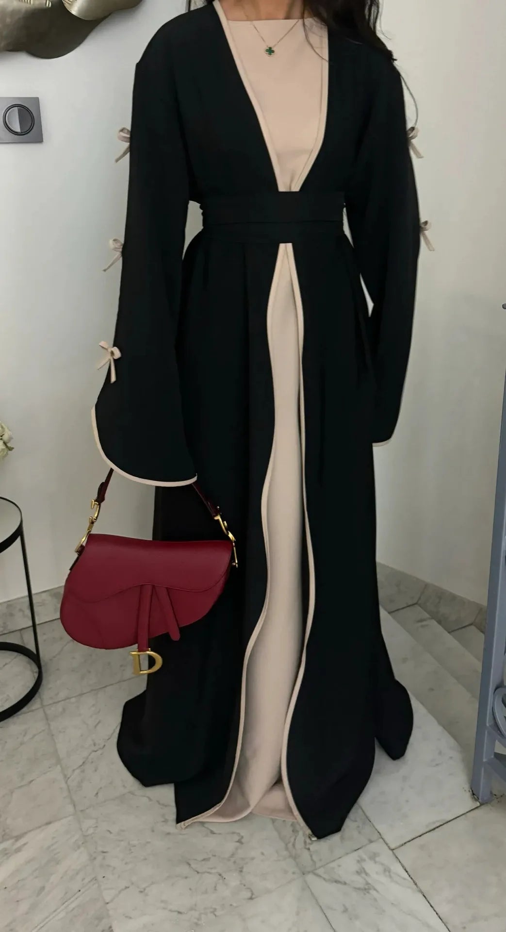 Eid Bow Abaya Women Cardigan Dress Muslim Party Caftan Robe Jalabiya Morocco Dubai Kaftan Islam Vestidos Largos Ramadan 2026