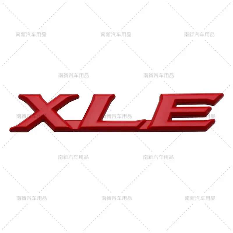 3D Metal XSE XLE SE LE Letters Rear Trunk Emblem Badge Car Sticker For Toyota CAMERY YARIS RAV4 COROLLA EX CROWN Accessories