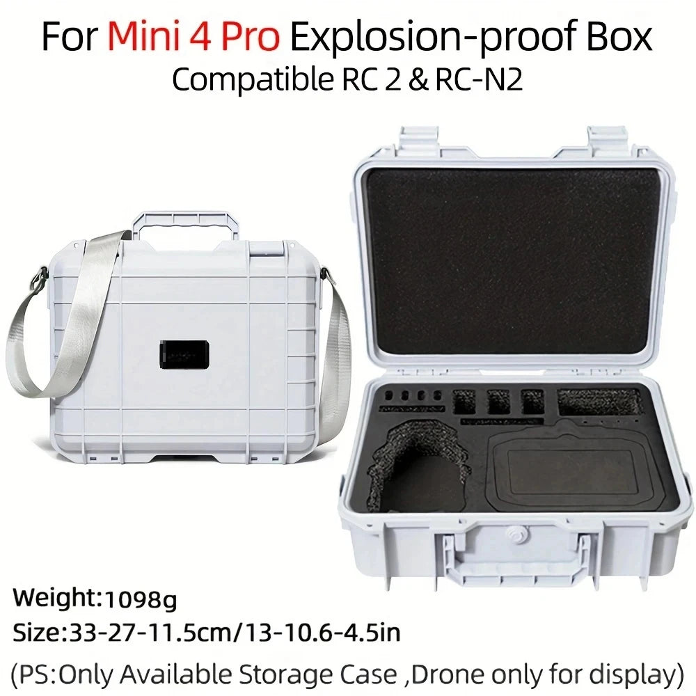 For DJI Mini 3/4Pro Case Mini 4 Pro Explosion Proof Case Mini 4 Pro Bag Portable Waterproof Box Hard Shell Large Capacity Case