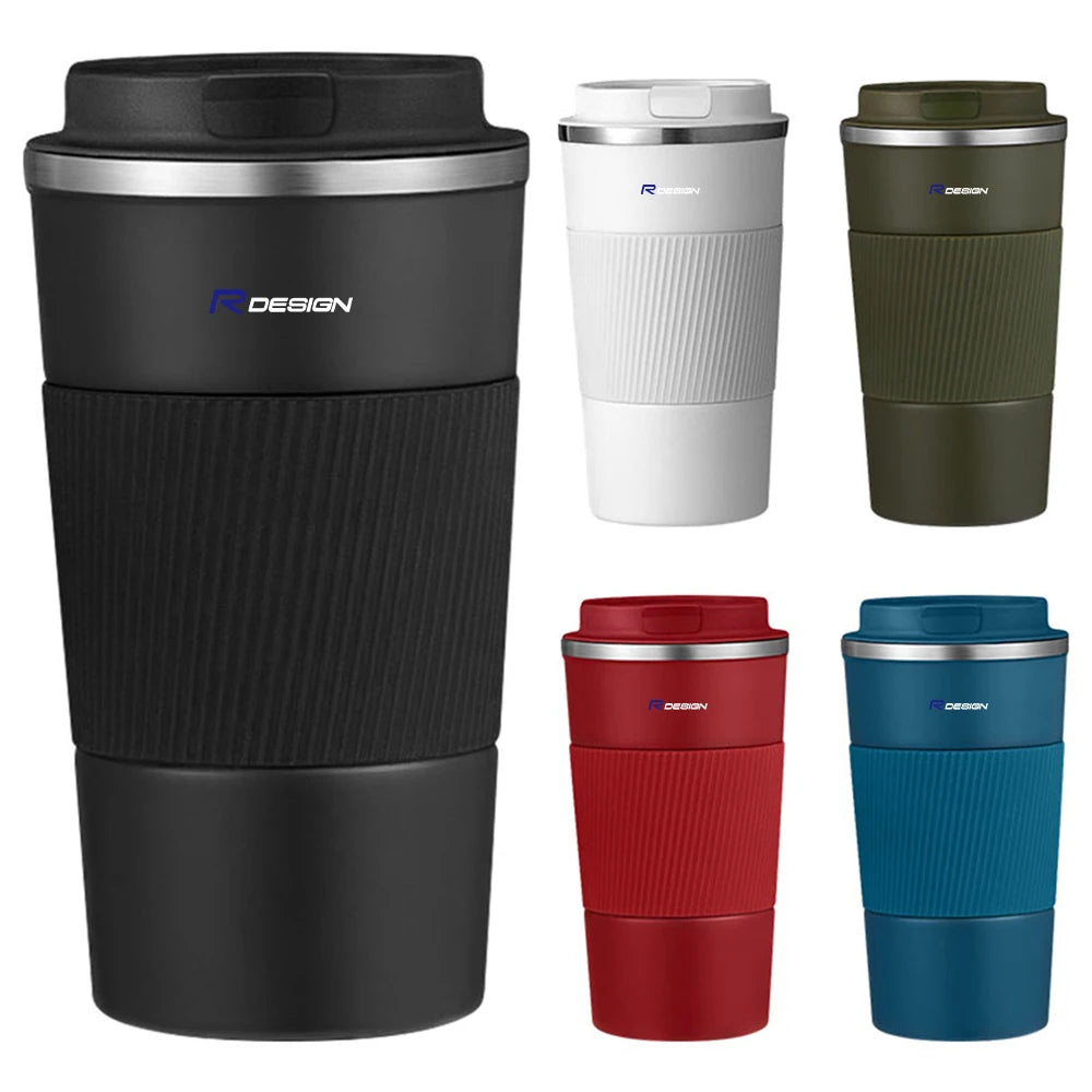 Car Badge Portable Stainless Steel Thermos Mug Coffee Cup Accessories For Volvo RDESIGN V60 XC60 XC60 XC90 XC90 C30 S80 XC40 S80