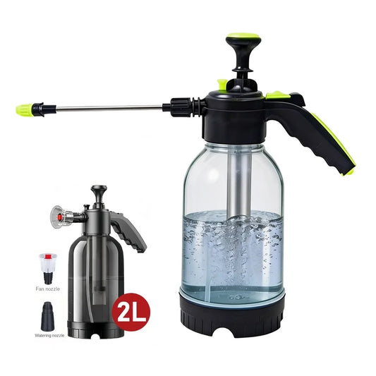 2L Hand Pump Water Sprayer Dual Modes Nozzle Air Pressure Pneumatic Foam Cannon for Car Wash Snow Spray Bottle Window Cleaning