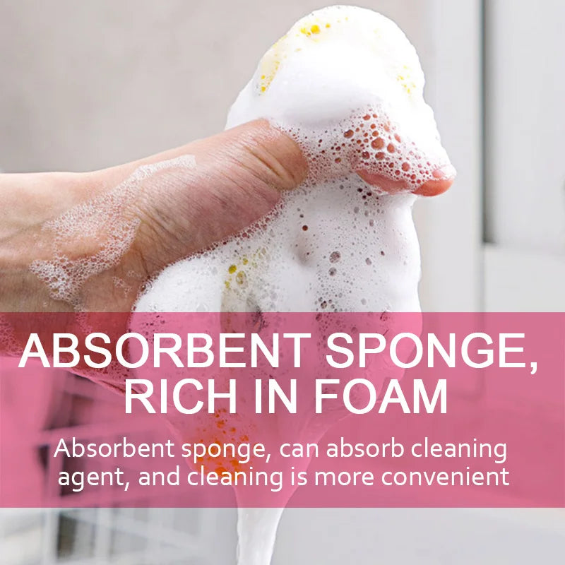 Kitchen Double-Sided Dishwashing Sponge Reusable Brushing Pots Wipes Pans Cleaning Cloth Home Grease Removal Dishwashing Cloth