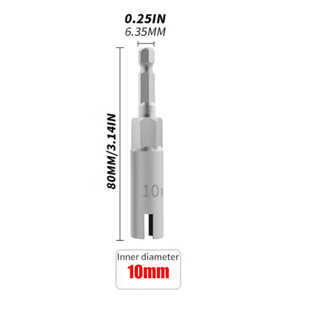 80/65mm 1/4” Hex Shank Wing Nut Driver Set Slot Wing Nuts Drill Bit Socket Wrenches Powerful Socket Inner Hexagonal Wrench