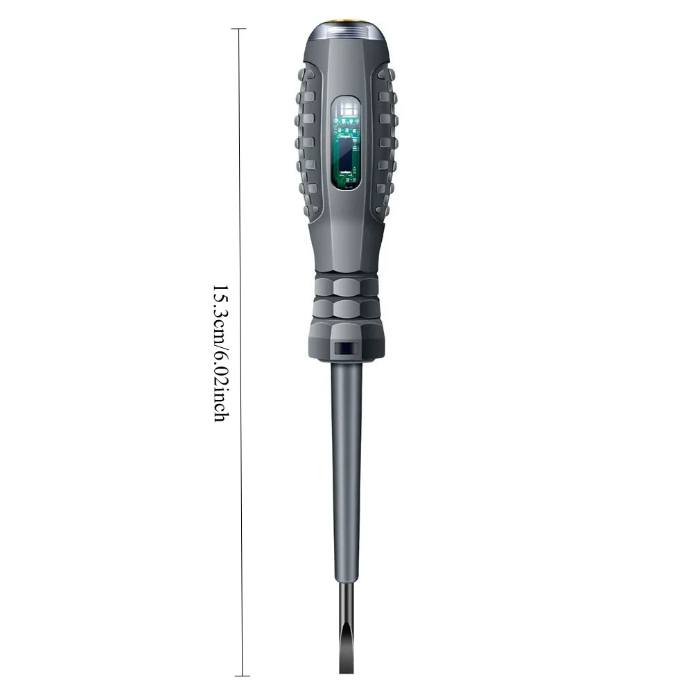 Multifunctional Electrician Test Screwdriver AC Non-contact Induction Test Pen Voltage Tester 70-600V Red Green Induction Lights