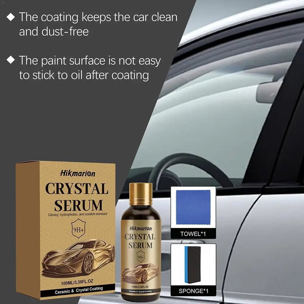 100ML PTZ Graphene Ceramic Coating, 9H+ Advanced Crystal Serum for Cars Professional Auto Detailing Paint Protection High Gloss