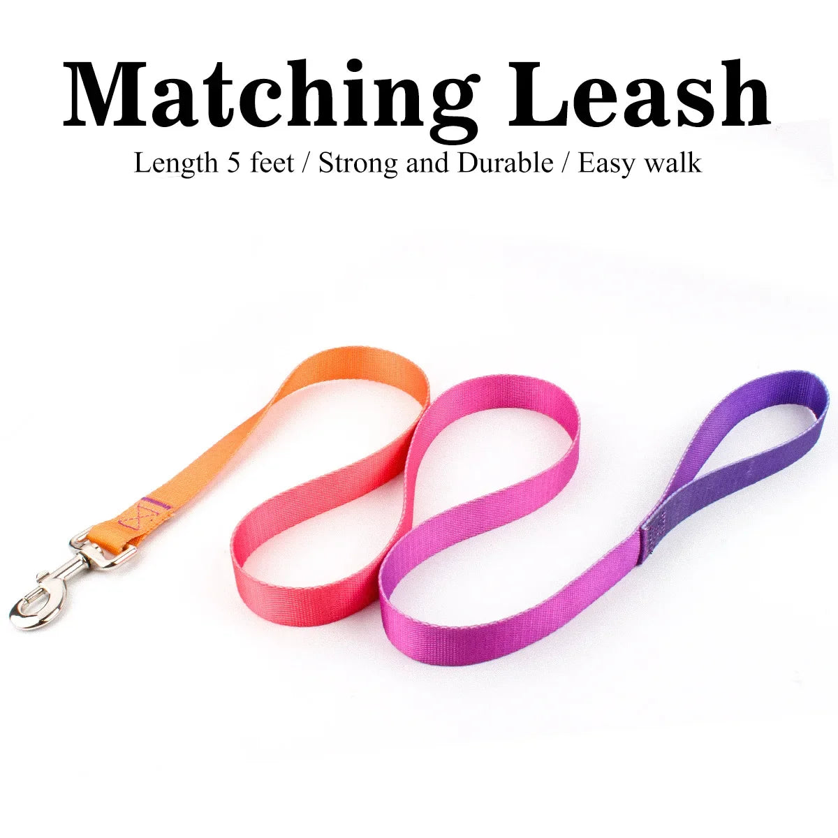 Adjustable Nylon Dog Collar & Leash Set - Quick Release Buckle - photo 18