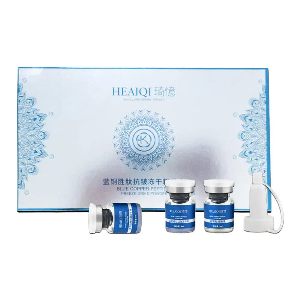 GHK-Cu High Purity 98% Blue Copper Peptide Essence Freeze-Dried Powder Set — Anti-Wrinkle Pore-Refining Skin Essence