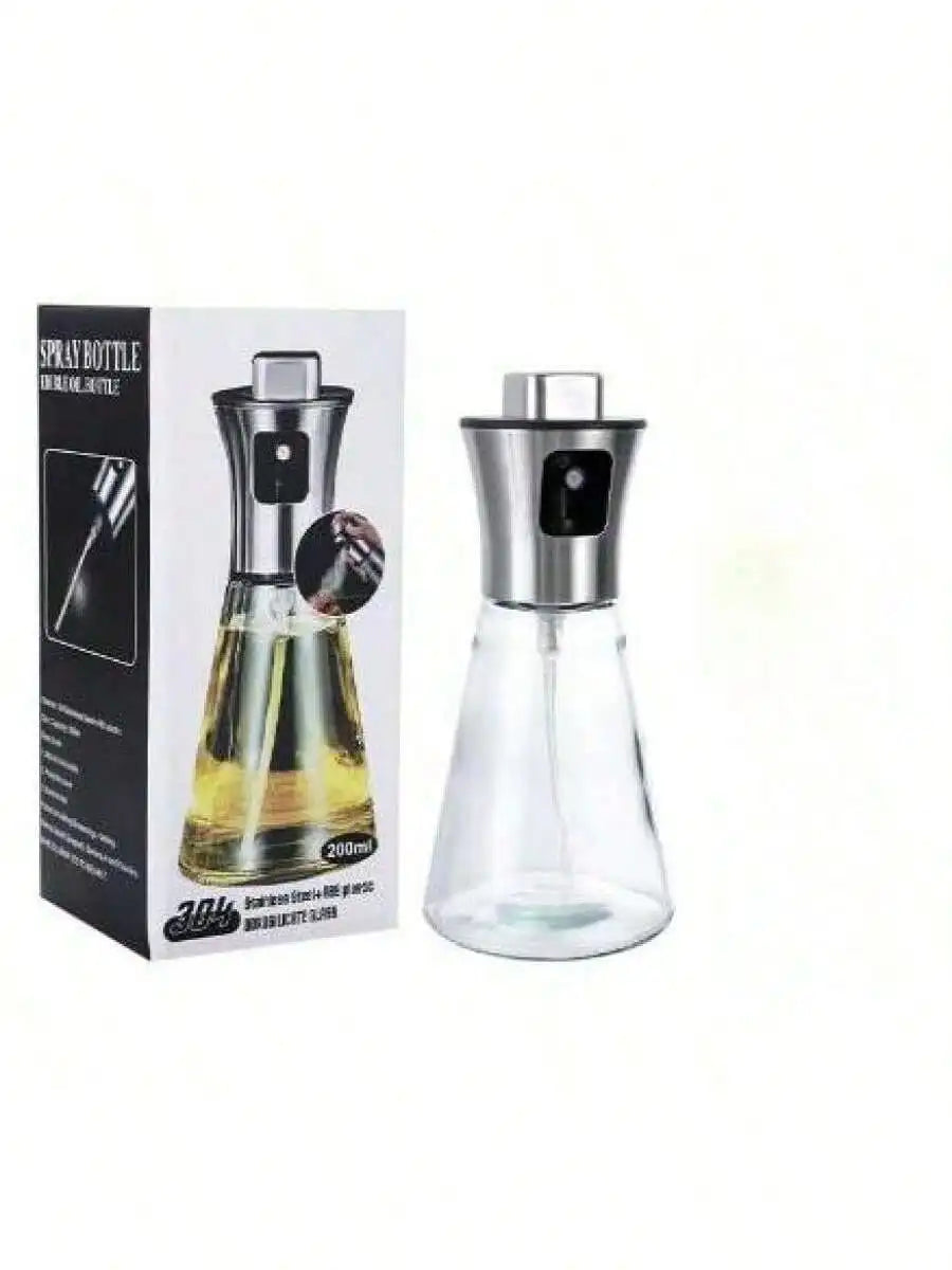 1 Pcs Glass Olive Oil Sprayer, Refillable Funnel Included, Suitable for Air Fryer, Salad, and Barbecue