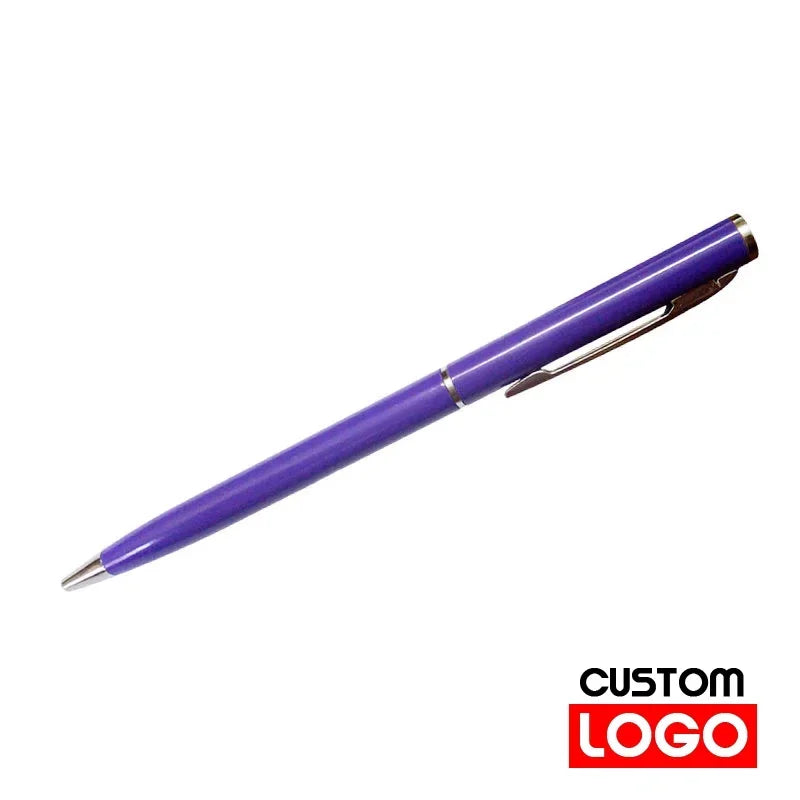 50 Pcs Metal Ballpoint Pen Rose Gold Pen Custom Logo School Office Supplies Stationery Business Gift Lettering Engraved Name