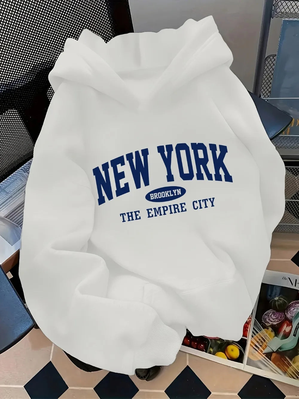 Women's Letter Print Hoodie with Pockets