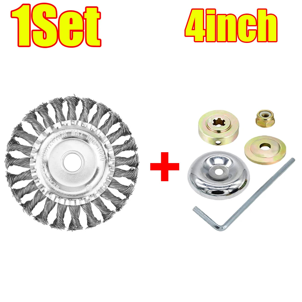 Weed Brush Trimmer Head - Durable Steel Wire Cutter Tool