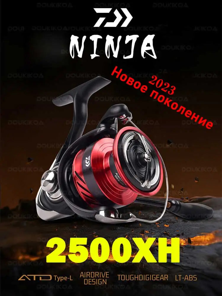 2023 DAIWA NINJA LT Fishing Spinning Reel 1000-6000 Fishing Reels 5KG/10KG/12KG Power 5.3:1/6.2:1 Seawater Spinning Reels