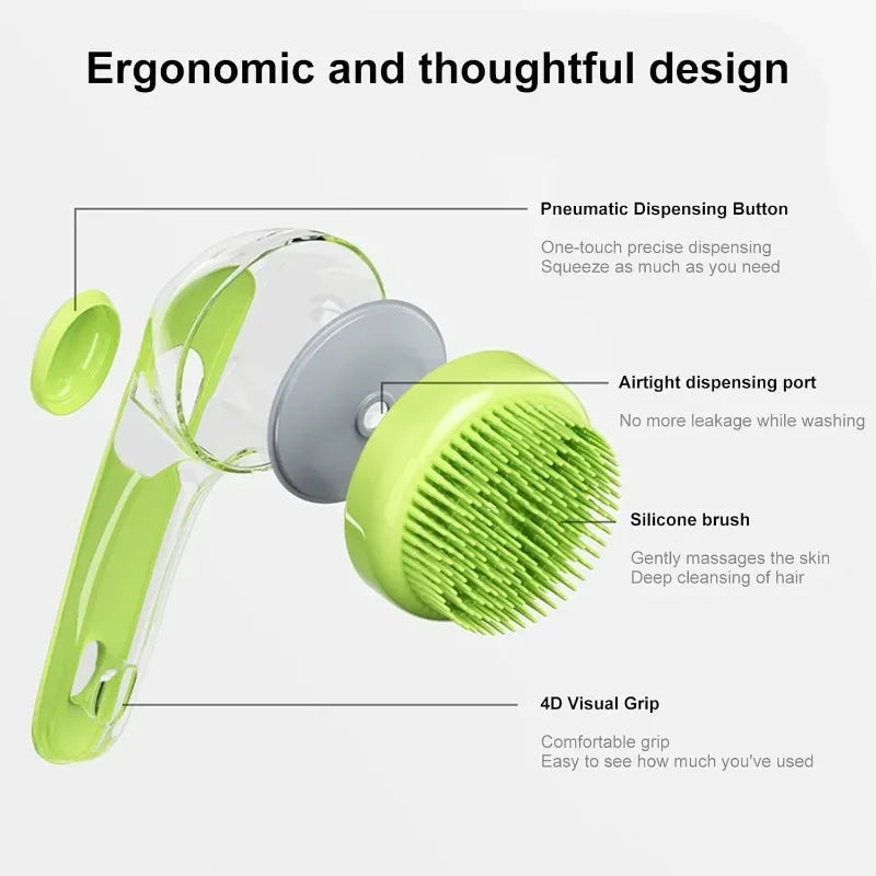 Soft Bristle Pet Bath Brush - Dog & Cat Washing Scrubber – photo 3