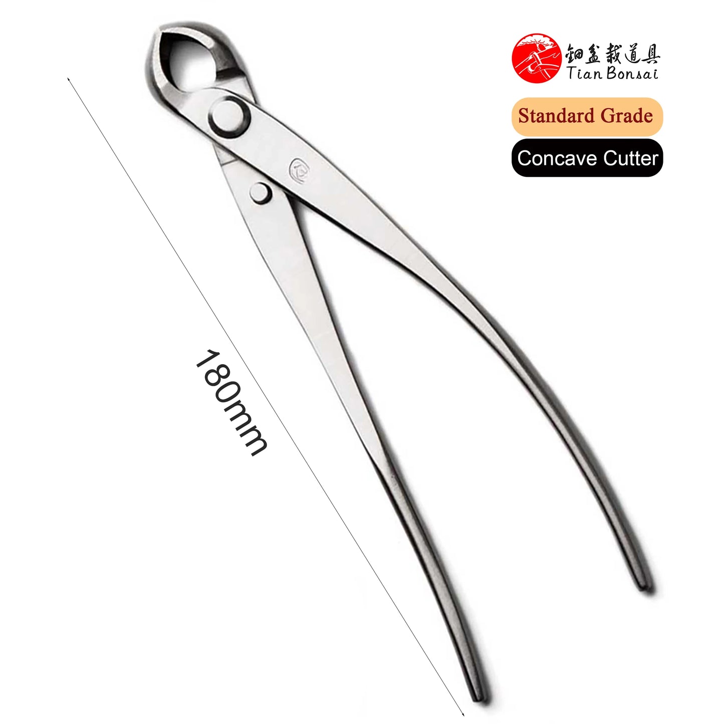 180mm Bonsai Knob Concave Cutter – 3Cr13 Alloy Steel Branch Cutter for Bonsai Trimming
