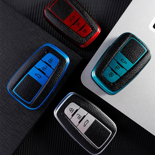 TPU Leather Car Key Cover for Toyota Prius Camry Corolla RAV4 2018