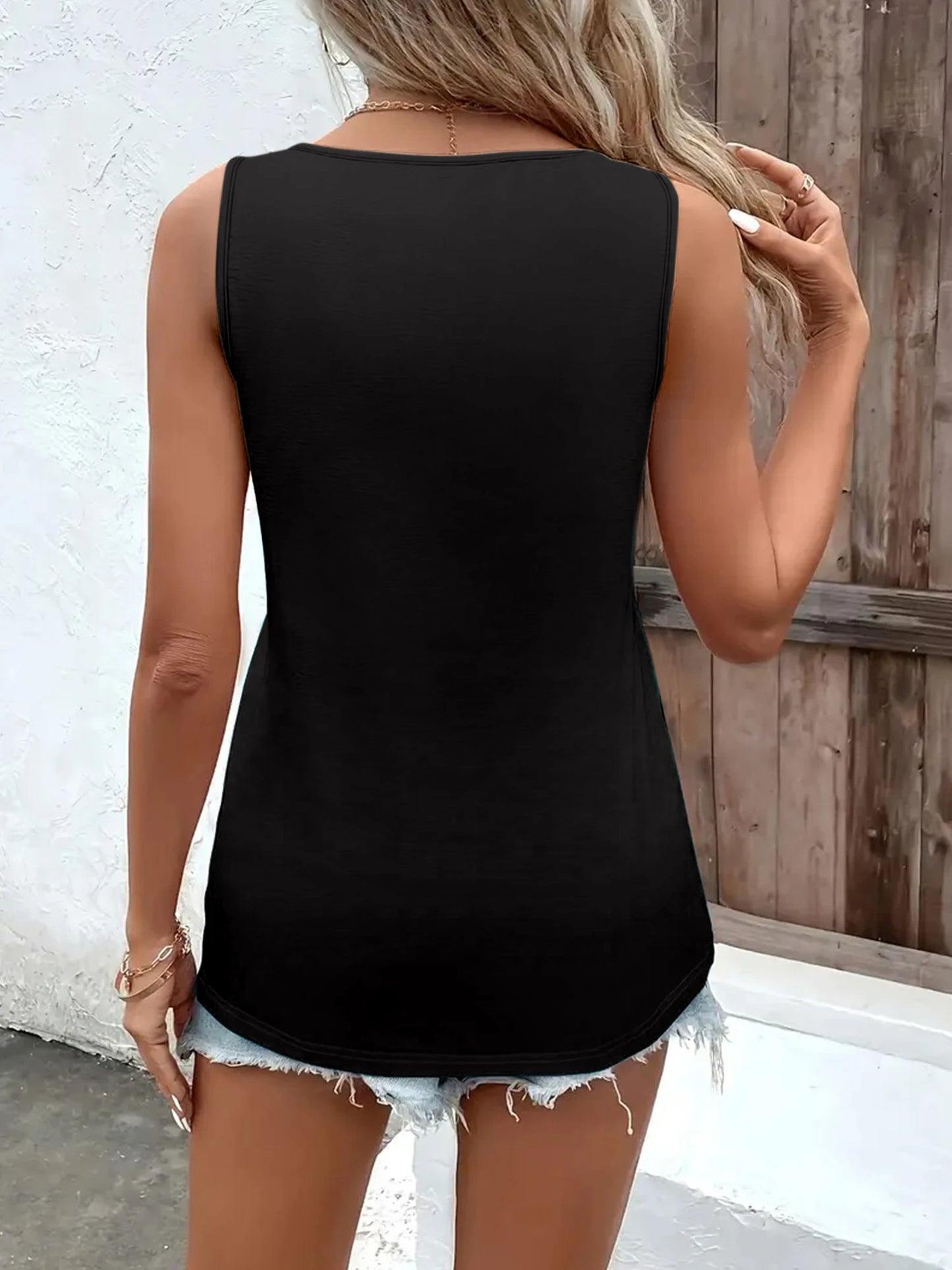 asual Women's Sleeveless V Neck Tank Top Loose Fit Lightweight Breathable Blouse for Summer Beach Vacation Office Daily Wear