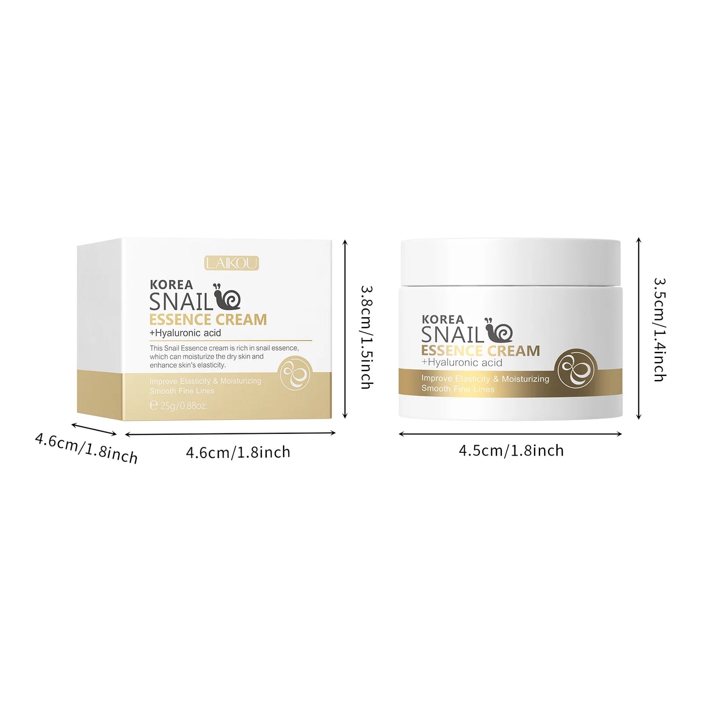 LAIKOU Snail Face Cream Hyaluronic Acid Moisturizing Cream Smoothing & Nourishing Serum Day Cream for Face skin care products