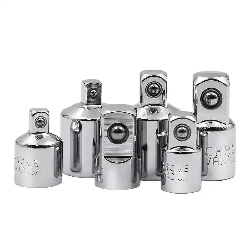 Sockets Set 1/4 Adapter 3/8 Adapter At 1/2 Tools For Mechanic 6pcs Ratchet Wrench Stainless Steel Converter Sleeve Head