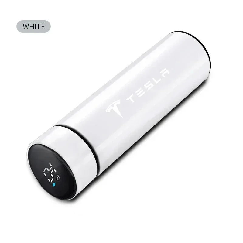 304 Stainless Steel Portable Car smart Thermos bottle with temperature display For TESLA MODEL X S 3 Y Car Emblem Accessories