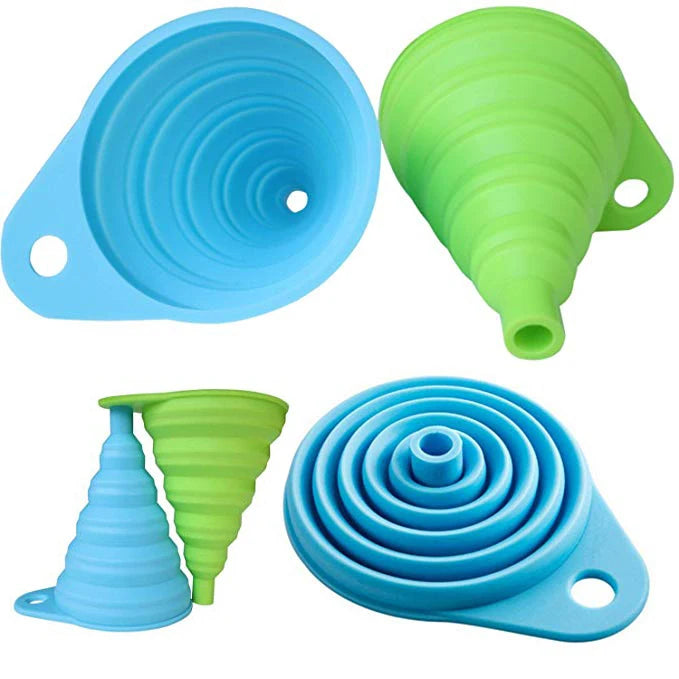 Car Engine Funnel Universal Silicone Liquid Funnel Washer Fluid Change Foldable Portable Auto Engine Oil Petrol Change Funnels