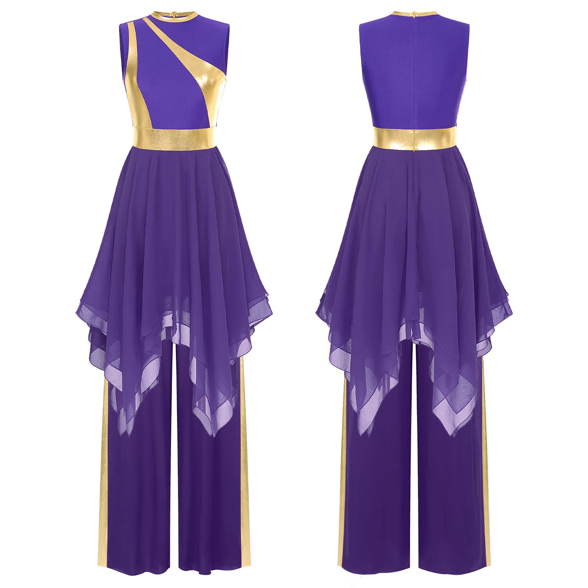 Women's lyrical mesh dress with pants set