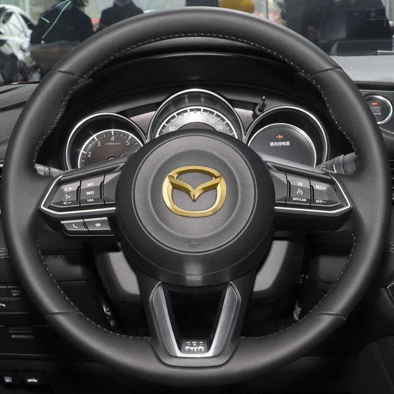 1pc ABS Car Steering Wheel Center Emblem Sticker Auto Interior For Mazda Speed MS 3 5 6 Axela Atenza CX-3 CX4 CX5 CX8 CX7 MP RX