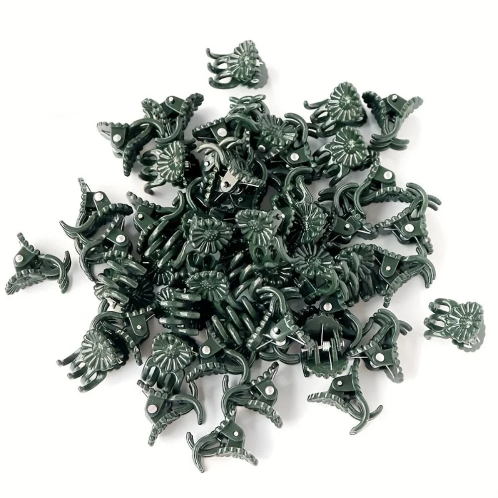 100Pc Orchid & Vine Garden Plant Clips — Durable Support Rod Clips