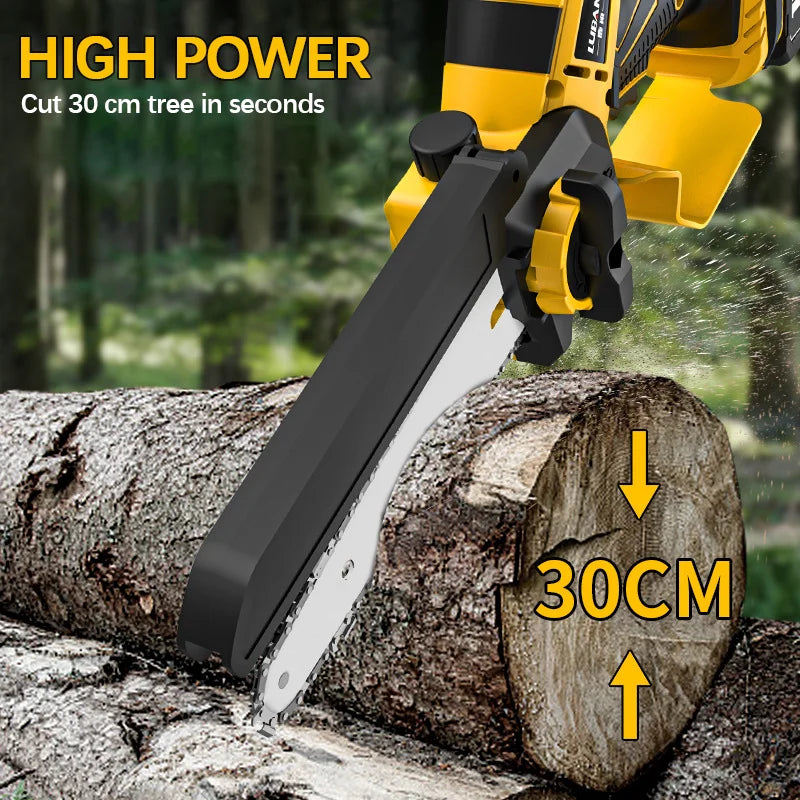 Electric Goddess Brushless 6/8in Electric Chainsaw 1380W Cordless Woodwork Cutting Garden Pruning Saw For Dewalt 20V Battery Pin