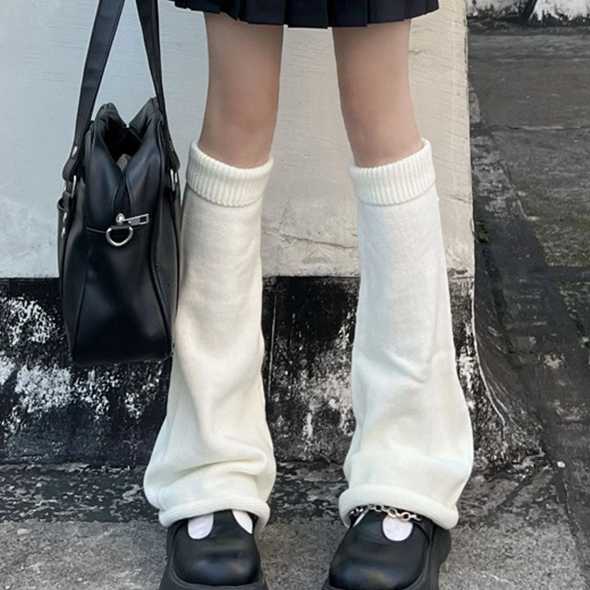 Women's Fluffy Knit Leg Warmers and Arm Warmers