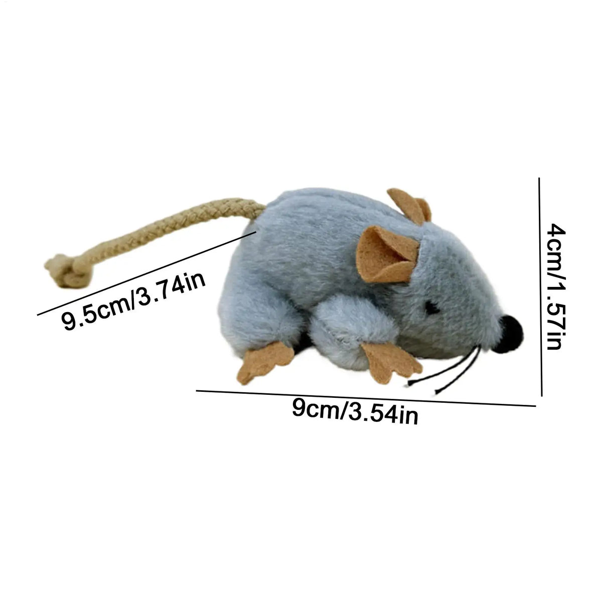 Realistic Plush Mouse Toy with Moving Tail & Sound – photo 6