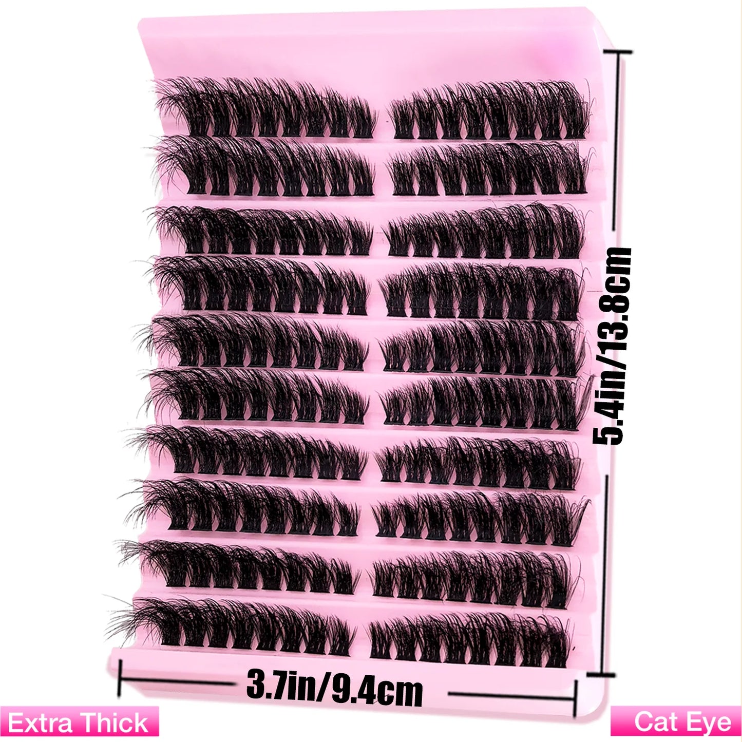 Mixed Tray Individual Cluster Lashes - 160pcs Natural Look