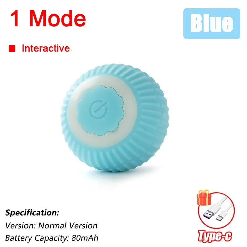 Automatic Rolling Cat Ball with Faux Tail, Rechargeable