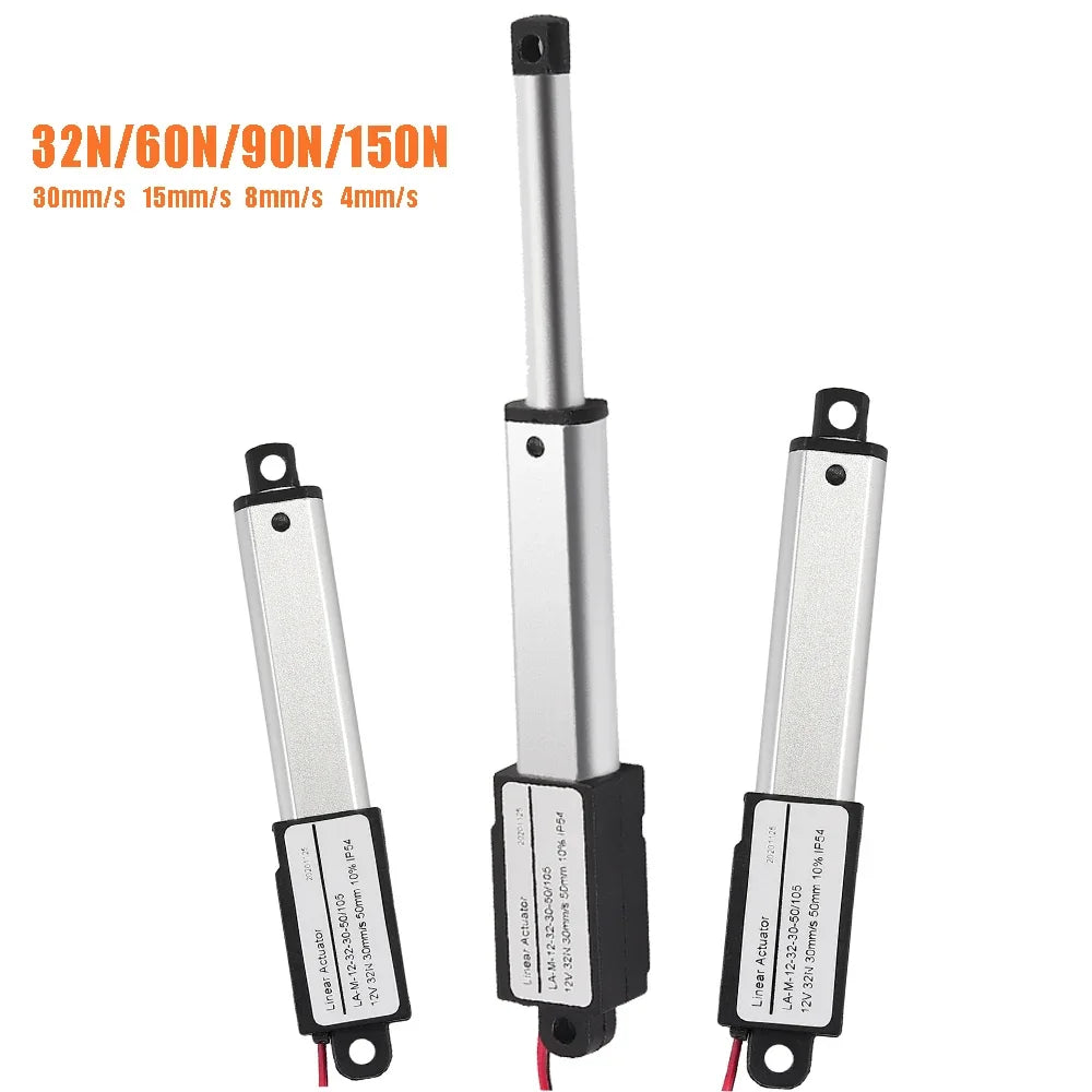 32N 3.2kg Fast Speed Mirco Linear Actuator DC12V  Electric Linear Actuator Motor Drive 30mm/s 15mm/s 8mm/s Mini Push Rod Putter