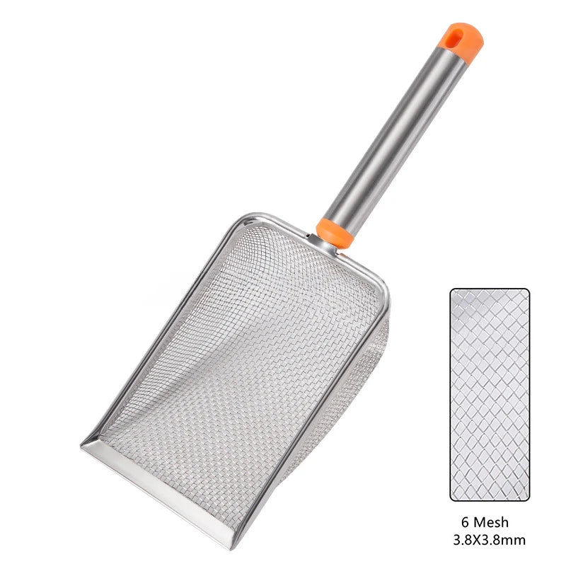 Fine Mesh Non-Stick Litter Scoop - Stainless Steel Sifter