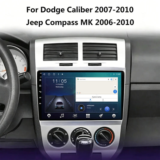 Car Stereo with Apple CarPlay & Android Auto, Compatible with Dodge Caliber & Jeep Compass MK
