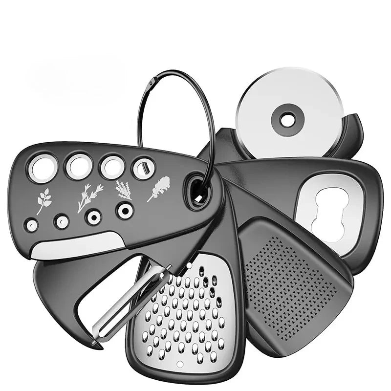 6-Piece Kitchen Gadget Set - Grater, Peeler, Pizza Cutter and Opener - photo 7