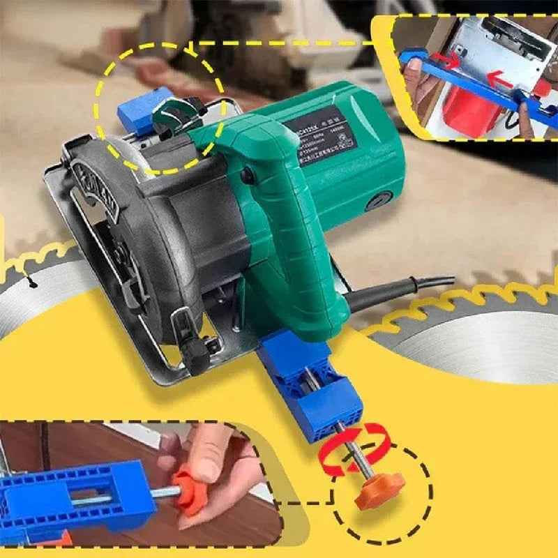 High-quality Adjustable Cutting Machine Base Guide Rail ABS Circular Saw Milling Positioning Clamps Lock The Cutter Base