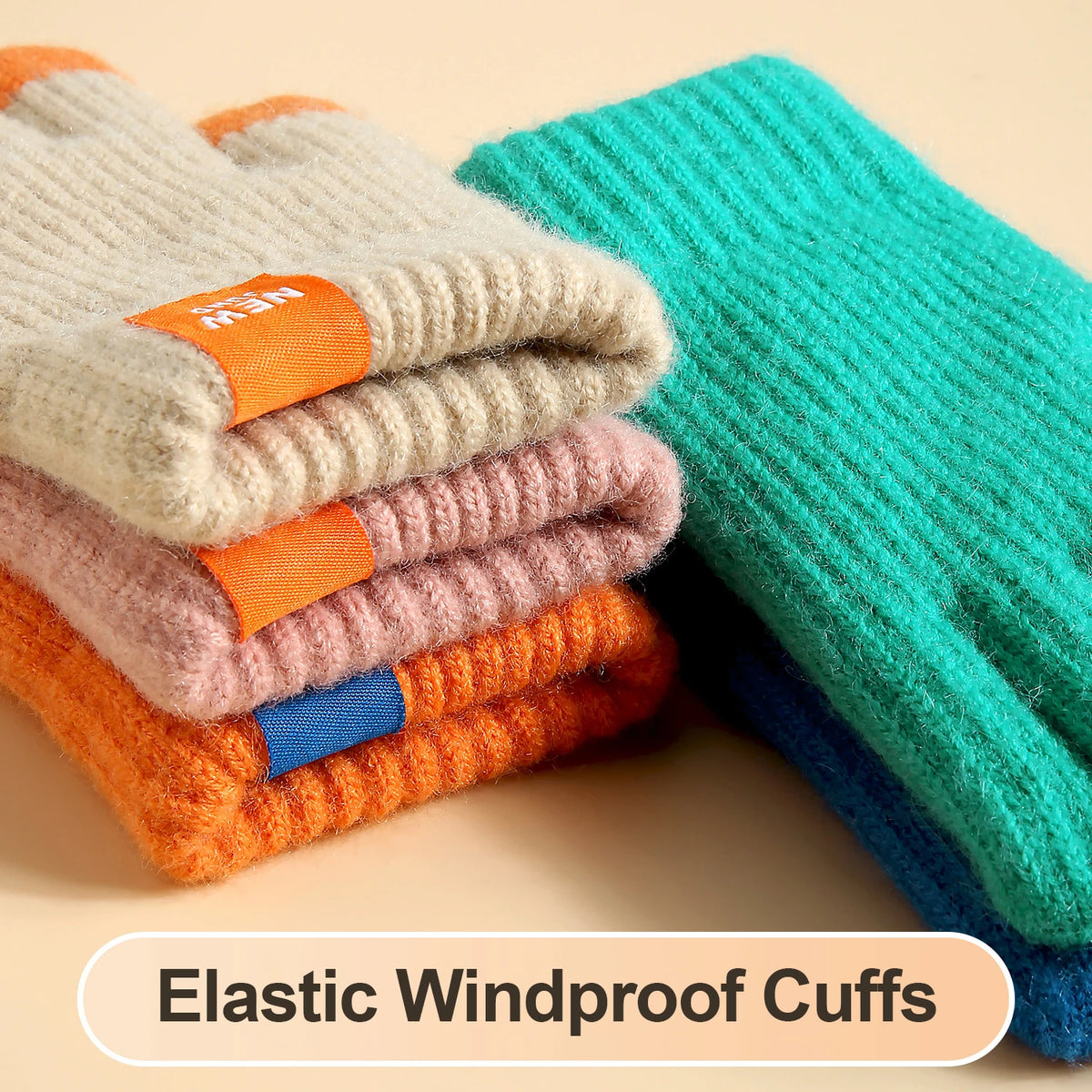 Kids Fleece Lined Knit Gloves - Winter School Gloves 6-12 Years - photo 4
