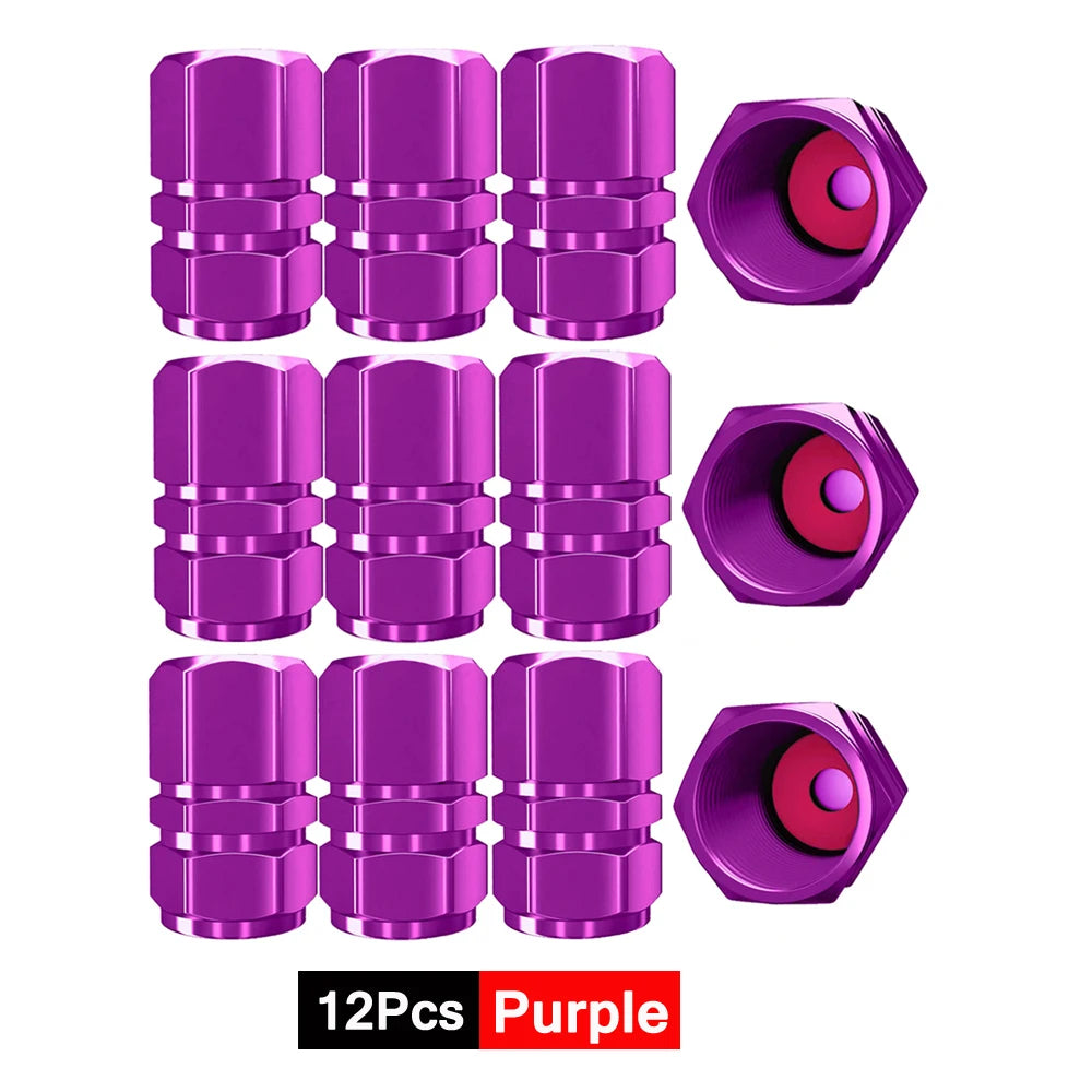 DSYCAR 12Pcs Universal Car Moto Bike Tire Wheel Valve Cap Cover Car Styling for Fiat Audi Ford Bmw Toyota VW Lada Opel Kia