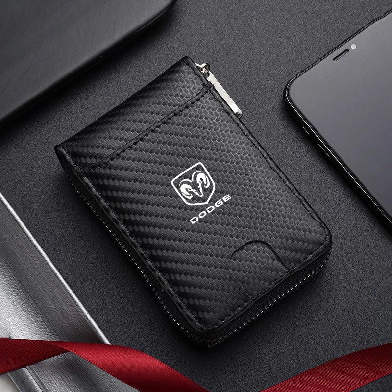 Dodge Leather Slim Card Wallet - Ram, Journey, Charger, Challenger