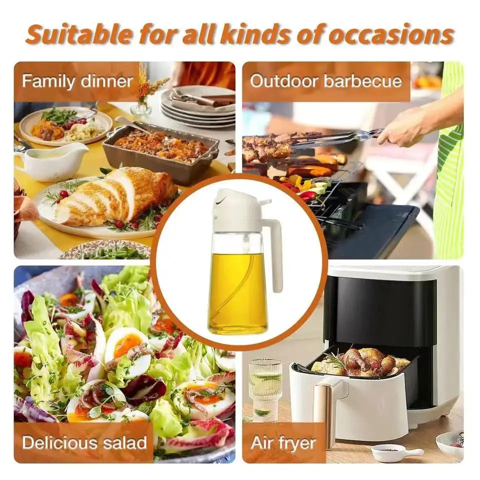 2-in-1 Oil Dispenser & Sprayer Bottle - 470ml Cooking Oil Mister - photo 5