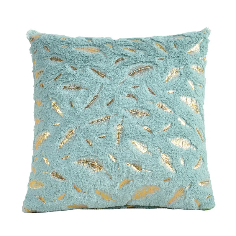 Plush Faux Fur Cushion Cover 43x43cm - Golden Fur Decorative Pillow Case - photo 13