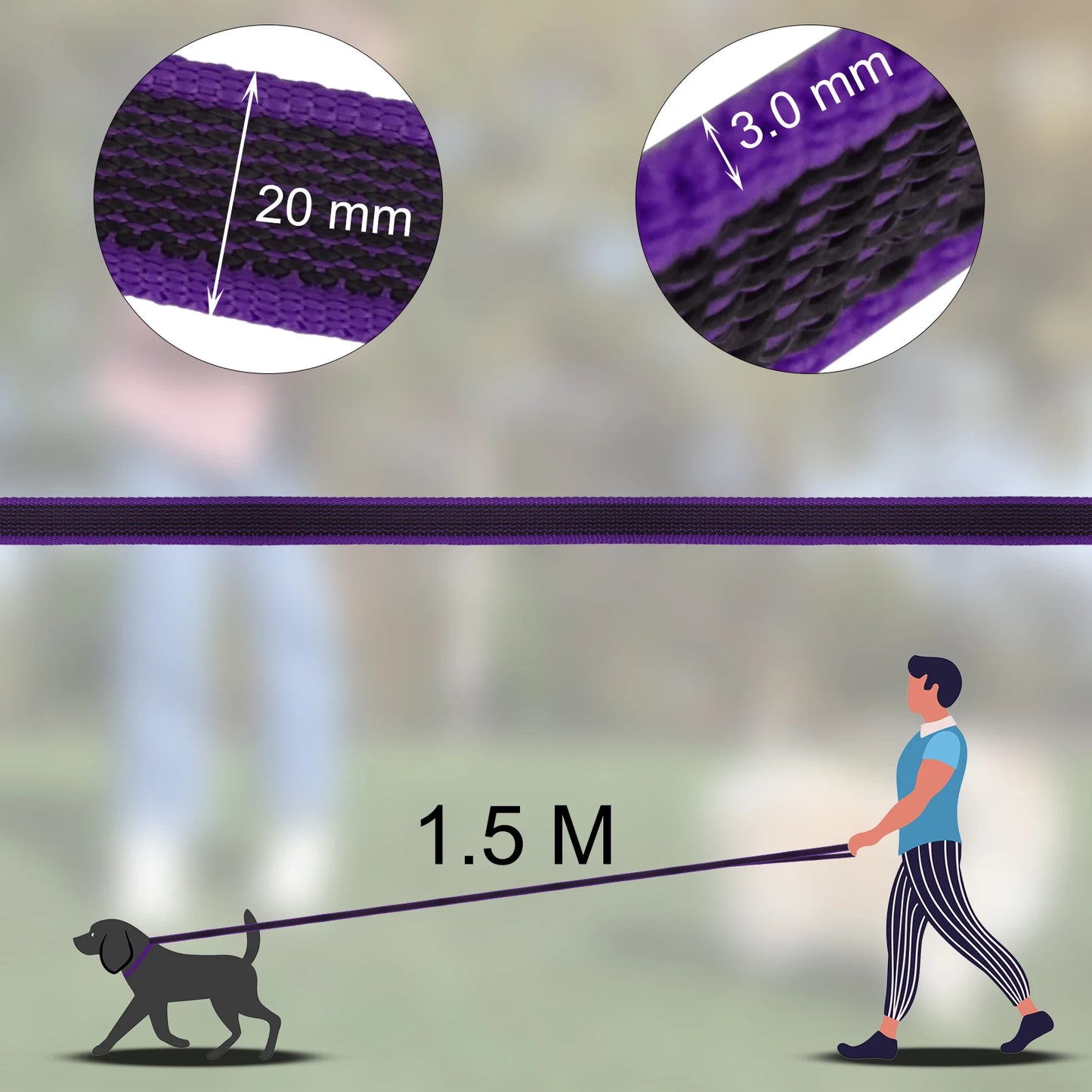 1.5M 2M 3M 15M Medium small Long Dog Leash 10M Latex Silk Easy and Convenient Light Training Big Dog Leashes 5 meter