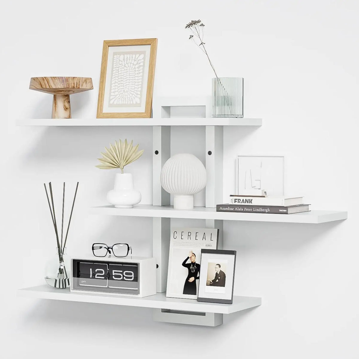 Floating Shelves for Wall, Wood Wall Shelves for Bathroom, 3 Tier Shelves for Wall Decor, Decorative Hanging Storage Shelf