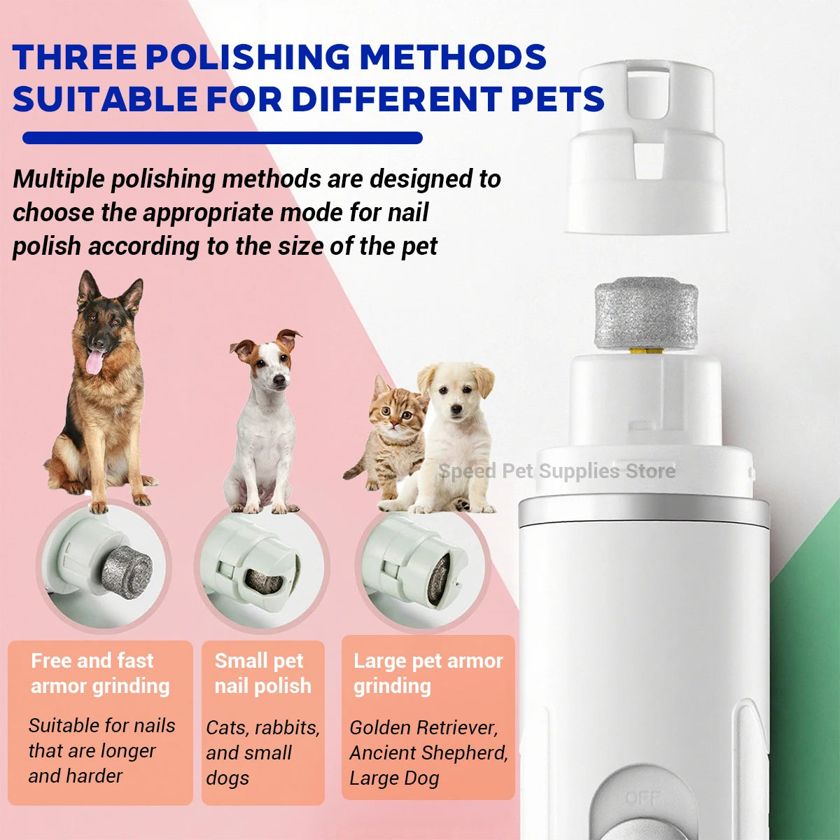 2-Speed USB Dog Nail File - Quiet Electric Grinder – photo 2